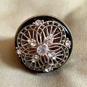 Black statement ring